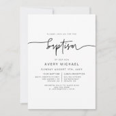 MARLO Modern Bold Contemmodern Baptisme Invitation Kaart (Voorkant)