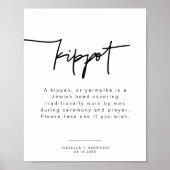 MARLO Modern Bold Kippot Kippah Poster Mariage (Devant)