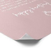 MARLO Stof Roze Boho Ring Jacht Bruiloft Feest Spe Poster (Hoek)