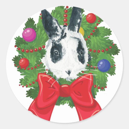 Marlon Bundo Kerstkrans stickers (Voorkant)