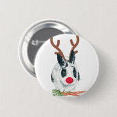 Marlon Bundo-kerstrudolph-knop Ronde Button 5,7 Cm (Voorkant /achterkant)