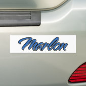 Marlon Nom bleu Autocollants (En voiture)