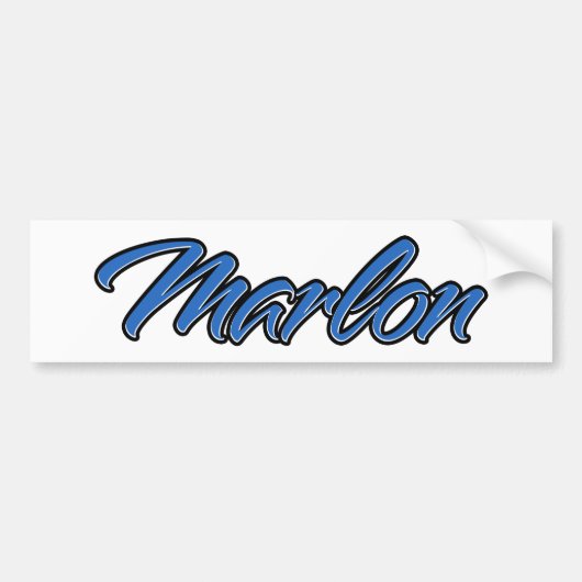 Marlon Nom bleu Autocollants (Devant)