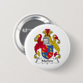 Marlow Family Crest Ronde Button 5,7 Cm (Voorkant /achterkant)
