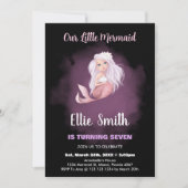 Marmaid à queue de cuivre noir Invitations d'anniv (Devant)