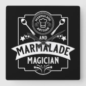 Marmalade Jam Vierkante Klok (Voorkant)