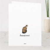 Marmalade kat met bloemenachtergrond kaart (Achterkant)