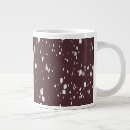 Marmaladekat in sneeuwreuzenkoffie-mok extra grote beker (Rechts)