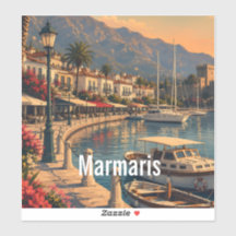 Marmaris Haven Reis Herinneringen Vinyl Sticker
