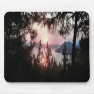 Marmaris Sunset omgevormd door palmbomen Muismat