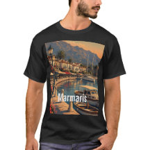 Marmaris Turkije Vintage Reisillustratie T-Shirt