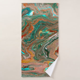 Marmeerbare abstracte acrylachtergrond. Marbling A Badhanddoek