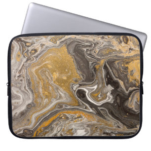 Marmeerbare abstracte acrylachtergrond. Natuur mar Laptop Sleeve