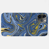 Marmer Abstract Zwemelen Blauw Zwart Glitter Case-Mate iPhone Case (Achterkant (horizontaal))
