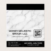 Marmer Achtergrond | Visitekaartje QR-code (Buitenkant ongevouwen)