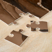 Marmer Agate Brown Gold Bijbel Verse Romans 8 Legpuzzel (Zijkant)