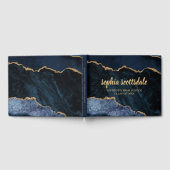 Marmer Agate Graduation Party (Scheepsblauwe goudm Gastenboek (Volledig)