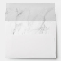 Marmer Black en White Lined Wedding Envelope