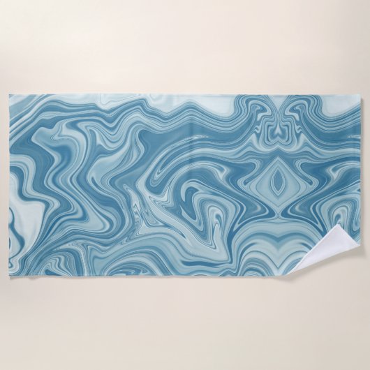 marmer blauw strandlaken (Voorkant)