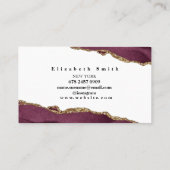 Marmer Bourgondië & Goud Visitekaartje (Achterkant)