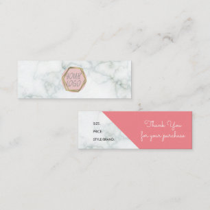 Marmer Boutique Kleding Branding Maat Hanglabel Mini Visitekaartje