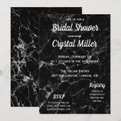 Marmer Bridal Shower-uitnodiging Kaart (Voorkant / Achterkant)