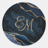 marmer bruiloft marmer ronde sticker (Voorkant)