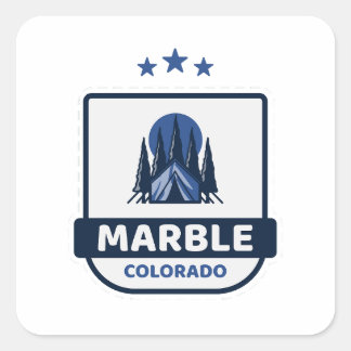Marmer - Colorado Vierkante Sticker