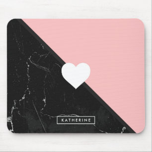 Marmer & Cute Heart Muismat