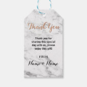 Marmer Dank u Label Bloemengunst Labels Bruiloft Cadeaulabel (Voorkant)
