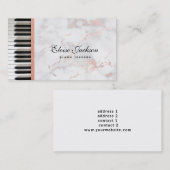 marmer decor piano-les visitekaartje (Voorkant / Achterkant)