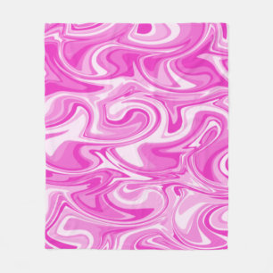 Marmer Draai Textuur - Roze Tinten Koffiemok Fleece Deken