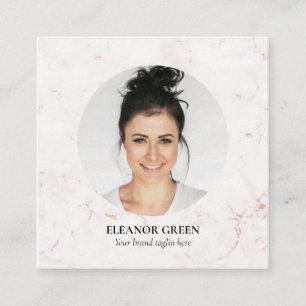 Marmer Eenvoudig Moderne Foto Sociale Media Vierkante Visitekaartje