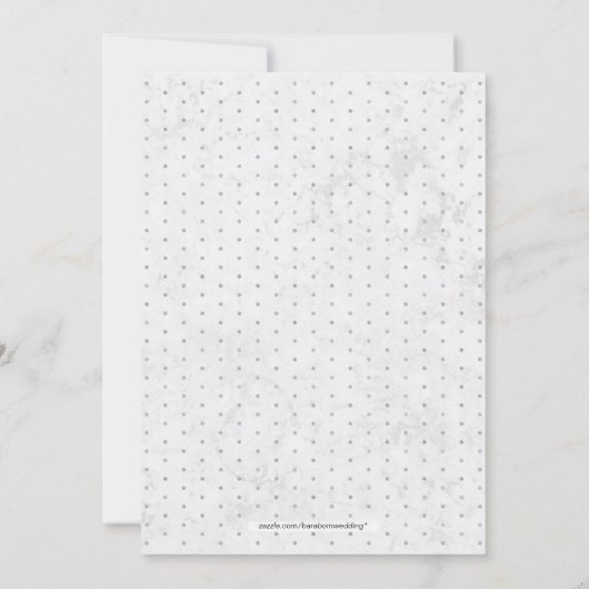 Marmer | Eenvoudige moderne Typografie Engagement Kaart (Achterkant)