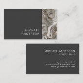 Marmer en Flat Black Professional Visitekaartje (Voorkant / Achterkant)