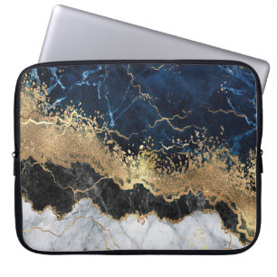 Marmer en Glitter Laptop Sleeve