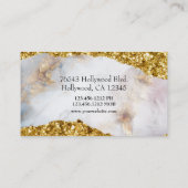 Marmer en goud Nugget Luxe Visitekaartje (Achterkant)