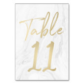 Marmer en goud script | Tabelnummer Kaart 11 (Voorkant)
