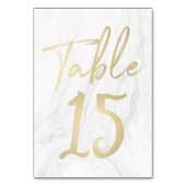Marmer en goud script | Tabelnummer Kaart 15 (Achterkant)