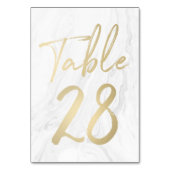 Marmer en goud script | Tabelnummer Kaart 28 (Achterkant)