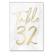 Marmer en goud script | Tabelnummer Kaart 32 (Achterkant)