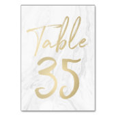 Marmer en goud script | Tabelnummer Kaart 35 (Achterkant)
