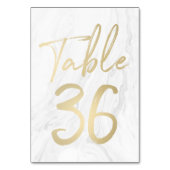 Marmer en goud script | Tabelnummer Kaart 36 (Achterkant)