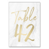 Marmer en goud script | Tabelnummer Kaart 42 (Achterkant)