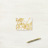 Marmer en goud textuur post-it® notes (Op bureau)