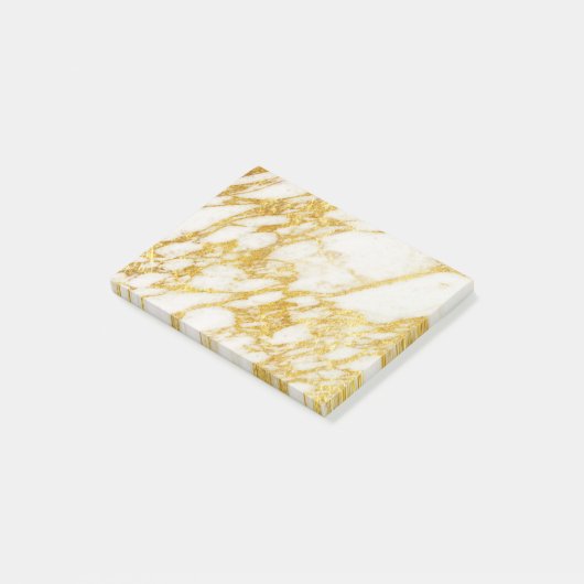 Marmer en goud textuur post-it® notes (Schuin)