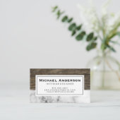 Marmer en Hout Visitekaartje (Staand voorkant)