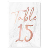 Marmer en Roos Gold Script | Tabelnummer Kaart 15 (Achterkant)