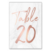 Marmer en Roos Gold Script | Tabelnummer Kaart 20 (Achterkant)