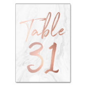 Marmer en Roos Gold Script | Tabelnummer Kaart 31 (Achterkant)